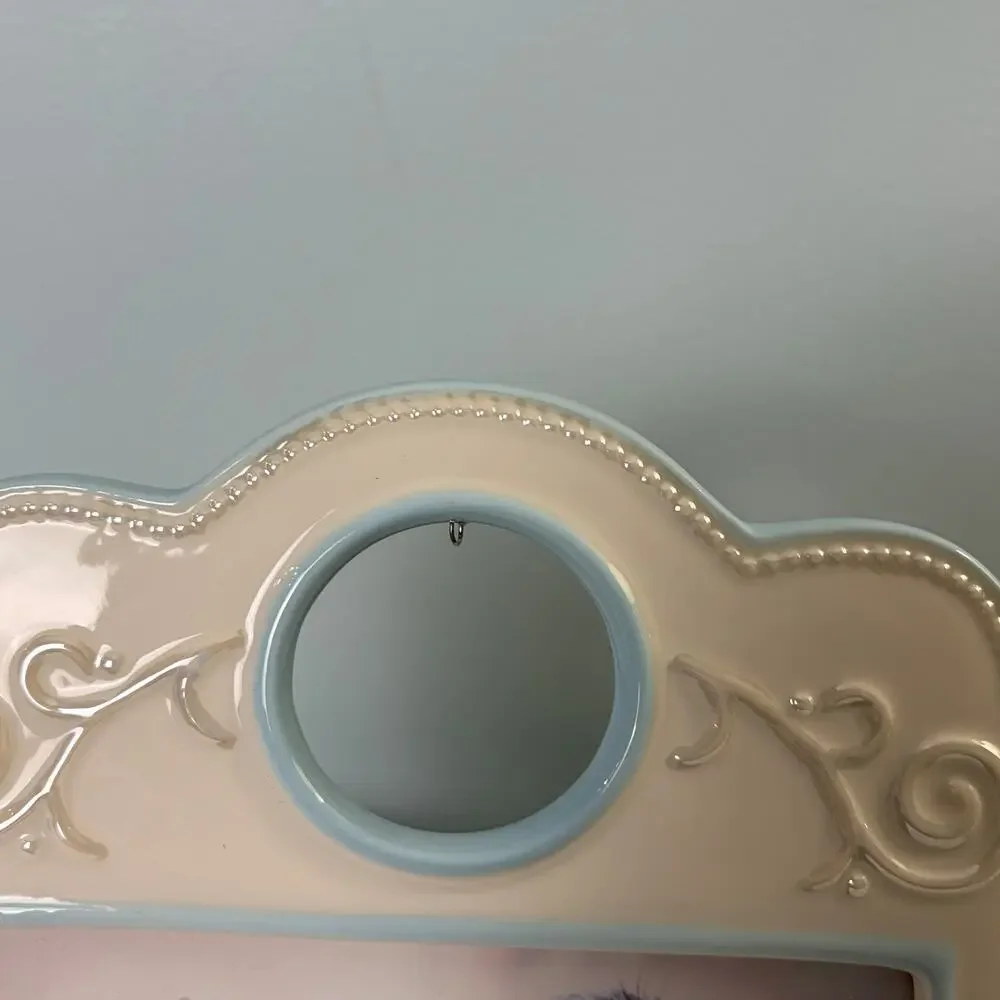 DEMDACO Nat & Jules Bless This Child Ceramic Baby 4x6 Picture Frame Nursery